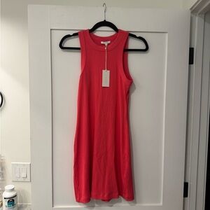 Z Supply Carolina Rib Mini Dress in Mineral Red
